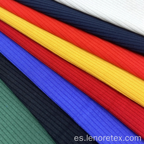 95% Rayon Stretch Punto 3 * 2 tela acanalada viscosa